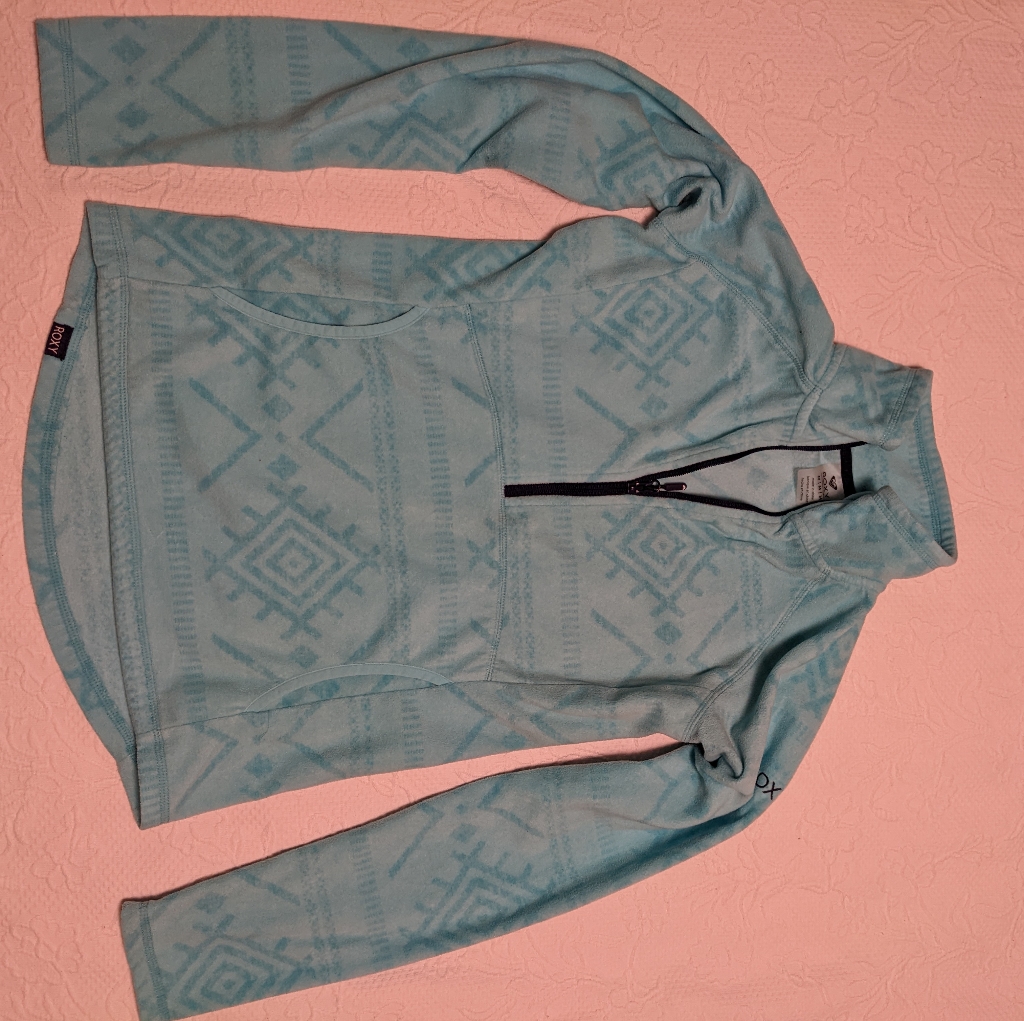 Roxy 1/2 Zip Aqua Euc